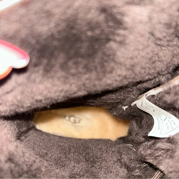 UGG Women's Dark Brown and Leopard Print Winter Boots - Picture 10 of 11